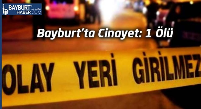 Bayburt'ta Cinayet: 1 Ölü