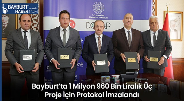 Bayburt’ta 1 Milyon 960 Bin Liralık Üç Proje İçin Protokol İmzalandı