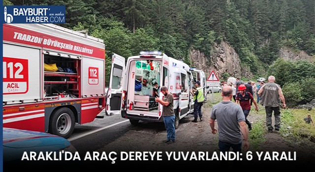 Araklı'da Araç Dereye Yuvarlandı: 6 Yaralı