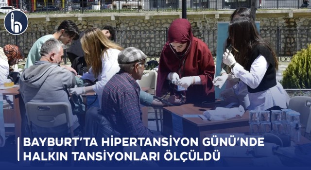 Bayburt’ta Hipertansiyon Gününde Halkın Tansiyonları Ölçüldü