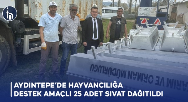Bayburt'un Aydıntepe İlçesinde Hayvancılığa Destek Amaçlı 25 Adet Sıvat Dağıtıldı.