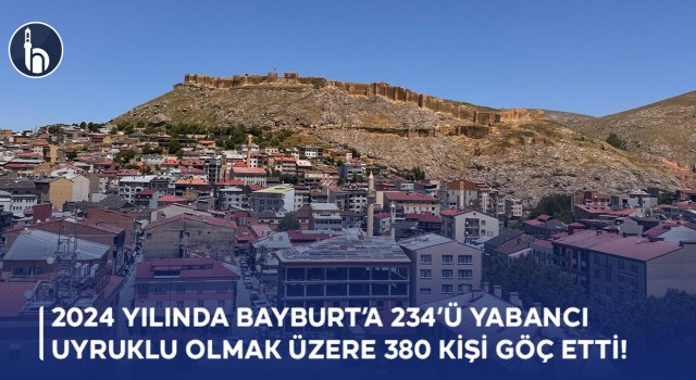 2024 Yılında Bayburt’a 234’ü Yabancı Uyruklu Olmak Üzere 380 Kişi Göç Etti!