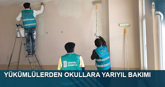 Yükümlülerden Okullara Yarıyıl Bakımı