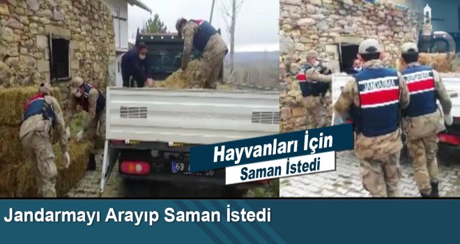 Jandarmayı Arayıp Saman İstedi