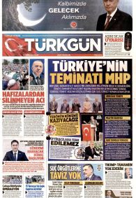 Türkgün Gazetesi Gazete Manşeti