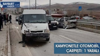 Kamyonetle Otomobil Çarpıştı: 1 Yaralı