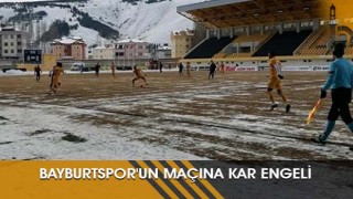 Bayburtspor'un Maçına Kar Engeli