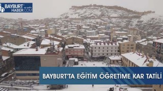 Bayburt'ta Eğitim Öğretime Kar Tatili