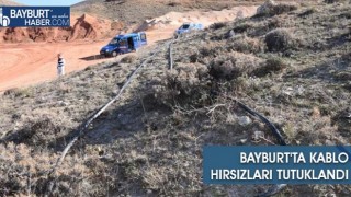 Bayburt'ta Kablo Hırsızları Tutuklandı