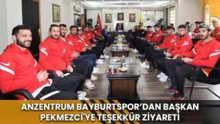 Anzentrum Bayburtspor’dan Başkan Pekmezci'ye Teşekkür Ziyareti