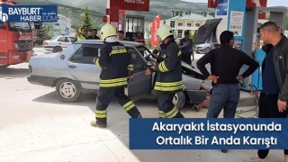 Akaryakıt İstasyonunda Ortalık Bir Anda Karıştı