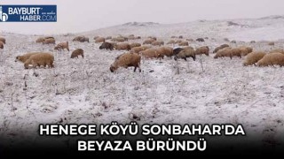 Henege Köyü Sonbahar'da Beyaza Büründü