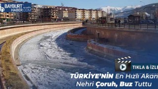 Türkiye’nin En Hızlı Akan Nehri Çoruh, Buz Tuttu