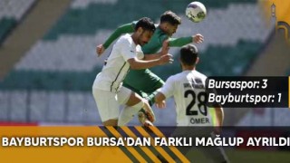 Bayburtspor Bursa'dan Farklı Mağlup Ayrıldı