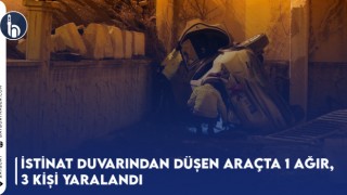 İstinat Duvarından Düşen Araçta 1 Ağır, 3 Kişi Yaralandı