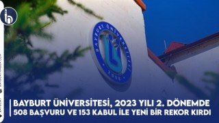 Bayburt Üniversitesi, 2023 Yılı 2. Dönemde 508 Başvuru ve 153 Kabul İle Yeni Bir Rekor Kırdı