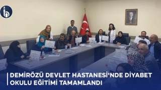 Bayburt'un Demirözü İlçe Devlet Hastanesi'nde Diyabet Okulu Eğitimi Tamamlandı