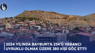 2024 Yılında Bayburt’a 234’ü Yabancı Uyruklu Olmak Üzere 380 Kişi Göç Etti!