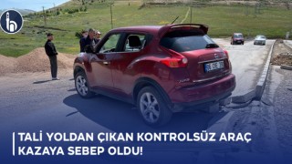 Bayburt'ta Tali Yoldan Çıkan Kontrolsüz Araç Kazaya Sebep Oldu!