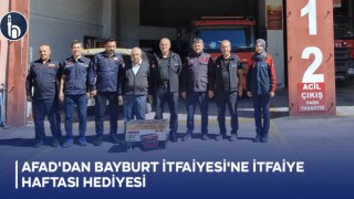 AFAD'dan Bayburt İtfaiyesi'ne İtfaiye Haftası Hediyesi