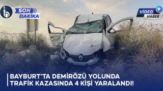 Bayburt’ta Demirözü Yolunda Trafik Kazasında 4 Kişi Yaralandı!