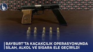 Bayburt’ta Kaçakçılık Operasyonunda Silah, Alkol ve Sigara Ele Geçirildi