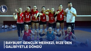Bayburt Gençlik Merkezi Voleybol Takımı Rize’den Galibiyetle Döndü