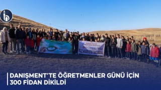 Bayburt'a Bağlı Danışment Köyünde Öğretmenler Günü İçin 300 Fidan Dikildi