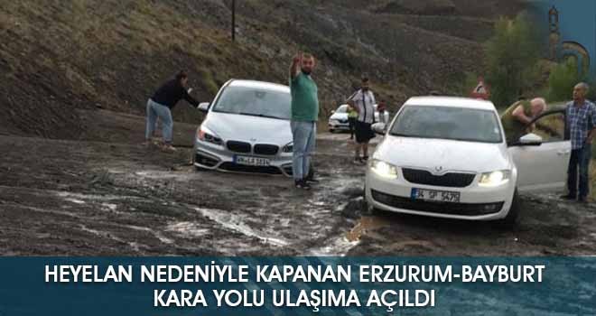 Heyelan Nedeniyle Kapanan Erzurum-Bayburt Kara Yolu Ulaşıma Açıldı