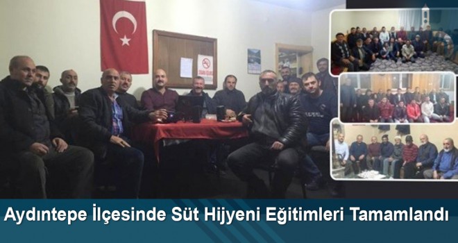 Aydıntepe ilçesinde süt hijyeni eğitimleri tamamlandı