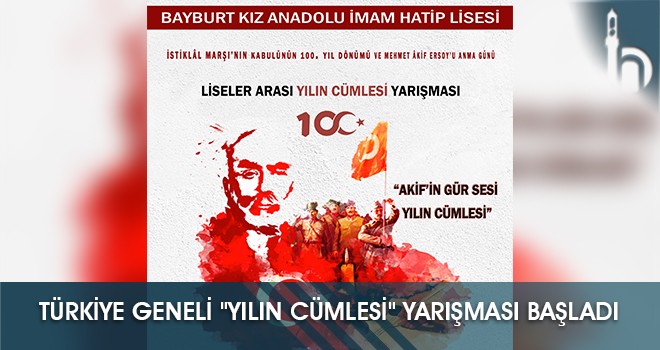 Türkiye Geneli "Yılın Cümlesi" Yarışması Başladı