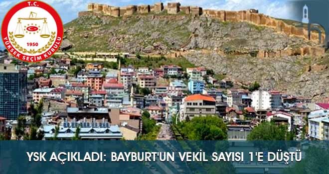 YSK Açıkladı: Bayburt'un Vekil Sayısı 1'e Düştü