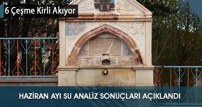 Haziran Ayı Su Analiz Sonuçları Açıklandı