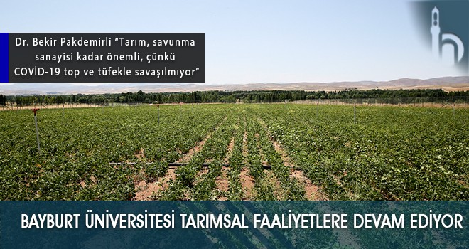 Bayburt Üniversitesi Tarımsal Faaliyetlerine Devam Ediyor