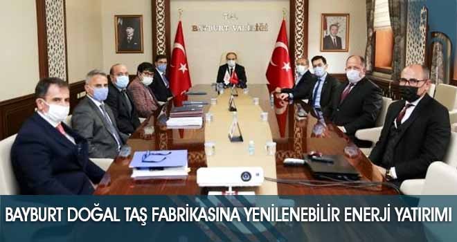 Bayburt Doğal Taş Fabrikasına Yenilenebilir Enerji Yatırımı