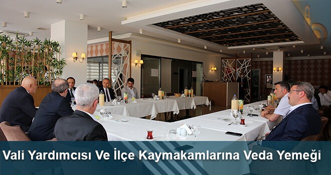 Vali Yardımcısı Ve İlçe Kaymakamlarına Veda Yemeği