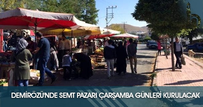 Demirözü'nde Semt Pazarı Çarşamba Günleri Kurulacak