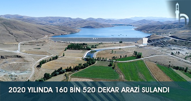 2020 yılında 160 Bin 520 Dekar Arazi Sulandı