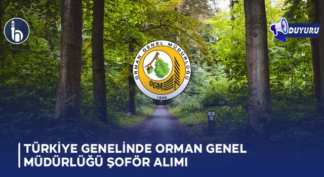 Türkiye Genelinde Orman Genel Müdürlüğü Şoför Alımı