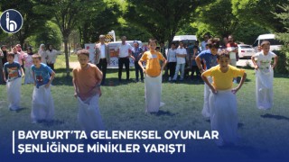Bayburt’ta Geleneksel Oyunlar Şenliğinde Minikler Yarıştı