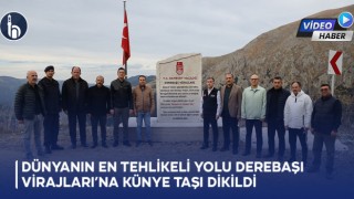 Dünyanın En Tehlikeli Yolu Olan Bayburt Derebaşı Virajları’na Künye Taşı Dikildi